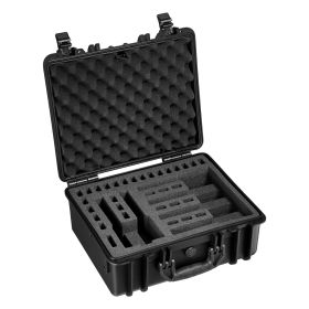 Hard Pistol Case, Heavy Duty Hard Gun Case with XPE Foam Interior, Waterproof Pistol Storage Box with Customizable Lining & Handle for Gun, Lense