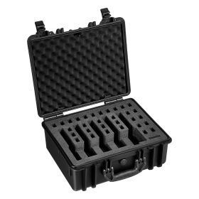 Hard Pistol Case, Heavy Duty Hard Gun Case with XPE Foam Lining, Waterproof Pistol Storage Box with Customizable Interior & Handle for Gun, Lense