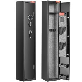 3 Rifles Gun Safe, Rifle Safe with Lock & Digital Keypad, Quick Access Gun Storage Cabinet with Removable Shelf, Pistol Rack