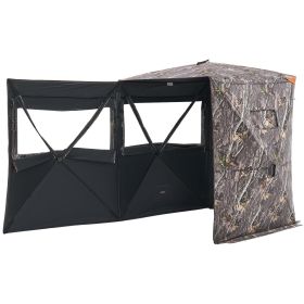 Hunting Blind, 2-3 Person Thermal Ground Blinds with Tri-Leg Chair and Carrying Bag, Portable Camouflage Tent