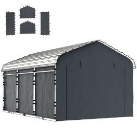 Carport Replacement Sidewall Panel for 12' x 20' Carports, UPF50+ Waterproof Replacement Side Wall Cover, Dark Gray (Option: Dark Gray-480x420x225 mm)