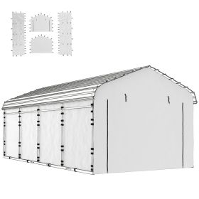Carport Replacement Sidewall Panel for 10' x 15' Carports, UPF50+ Waterproof Replacement Side Wall Cover, White (Option: White-480x420x180 mm)