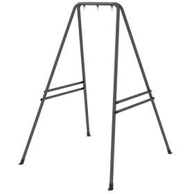 A-Shaped Hammock Chair Stand, Heavy Duty Swing Stand for Indoor & Outdoor Use, Max 330 lbs., Black (Option: Black-965x370x115 mm)