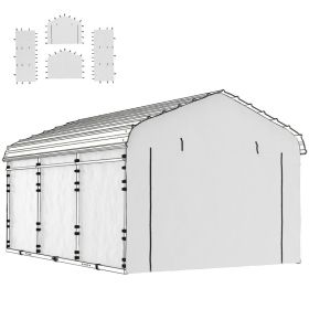 Carport Replacement Sidewall Panel for 12' x 20' Carports, UPF50+ Waterproof Replacement Side Wall Cover, White (Option: White-480x420x225 mm)