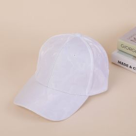 Baseball Cap New Men's Simple Fashion Solid Color Dome Sunscreen Sunshade Peaked Cap (Color: White)
