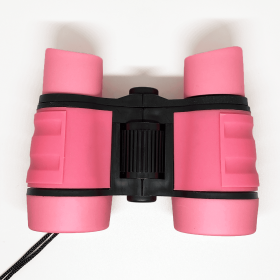 Children's Binoculars Shockproof Toy Binoculars 12 Years Old And Above Boys And Girls Bird Watching Education Learning Hunting Hiking Camping Sci (Color: Pink)