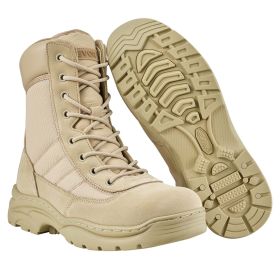 Men's Military Tactical Boots, 8 inch Combat Hiking Work Boots, Lightweight & Breathable Side Zipper Motorcycle Interceptor Trooper Boot (Shoe Size: US 10)