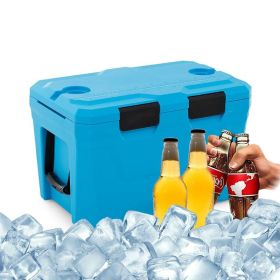 Portable Cooler Hard Shell Ice Chest for Outdoor Camping (Type: Coolers, Color: Blue)